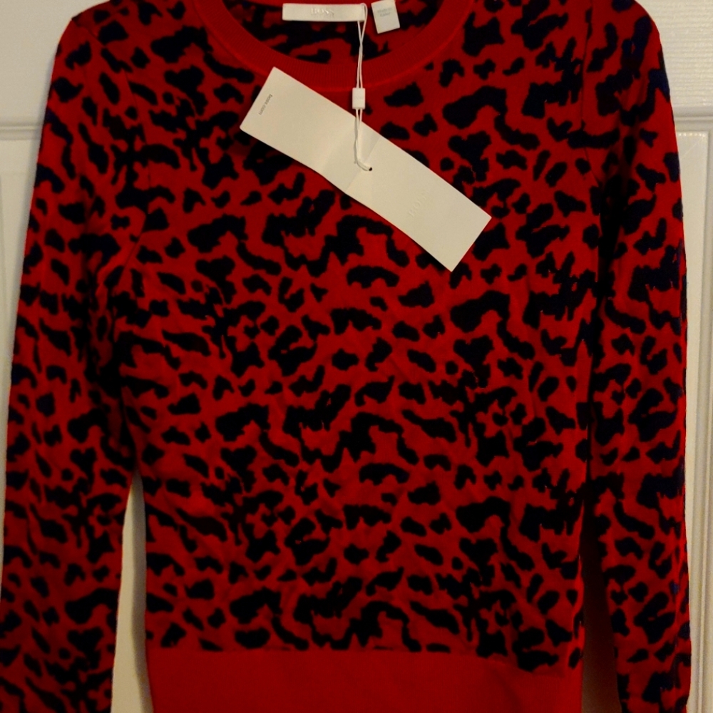Hugo Boss Pony-jacquard long-sleeved sweater with crew neckline